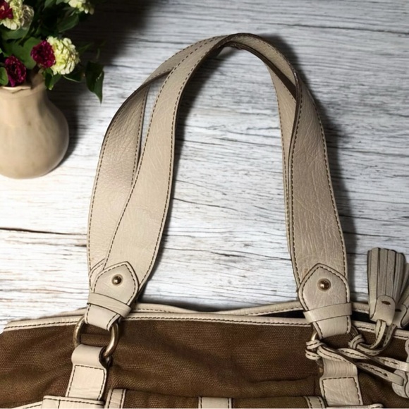 CELINE Handbag Leather Canvas w/ original Dustbag - Picture 5 of 14